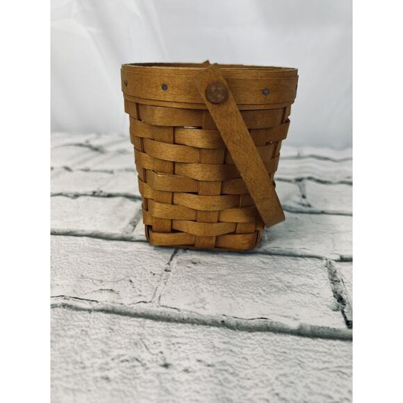 2002 Longaberger Horizon of Hope Basket w/Swinging Handle 4"RD x 4.25"H - Picture 2 of 5